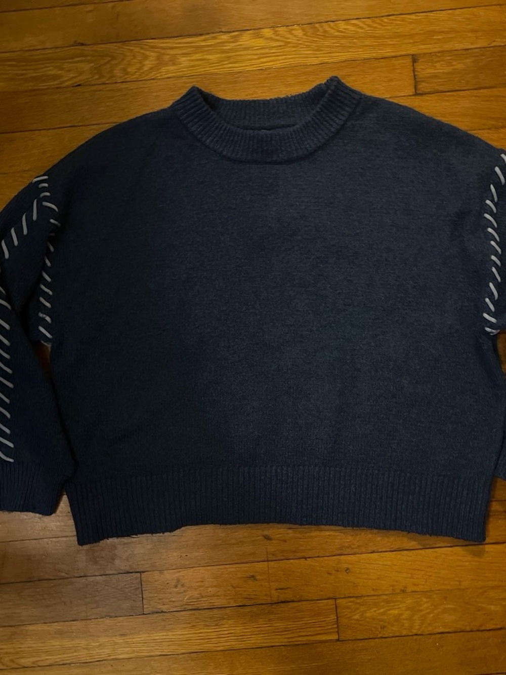 Navy Crewneck Sweater - Classic Knit